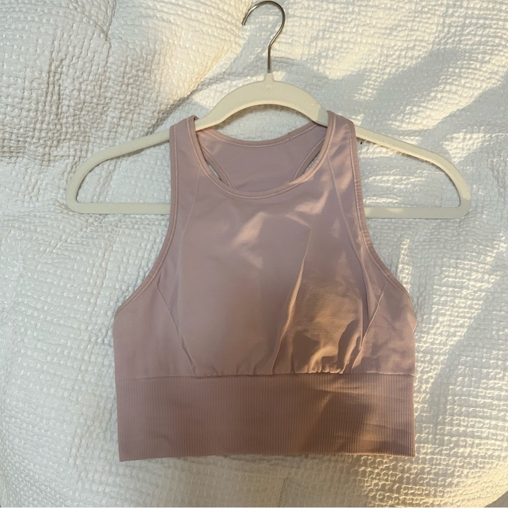 lululemon athletica Dusty Pink High-Neck Sports Bra